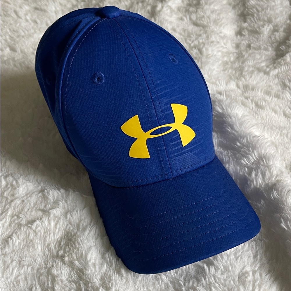 Under Armour Kids Blue Hat with Yellow Logo